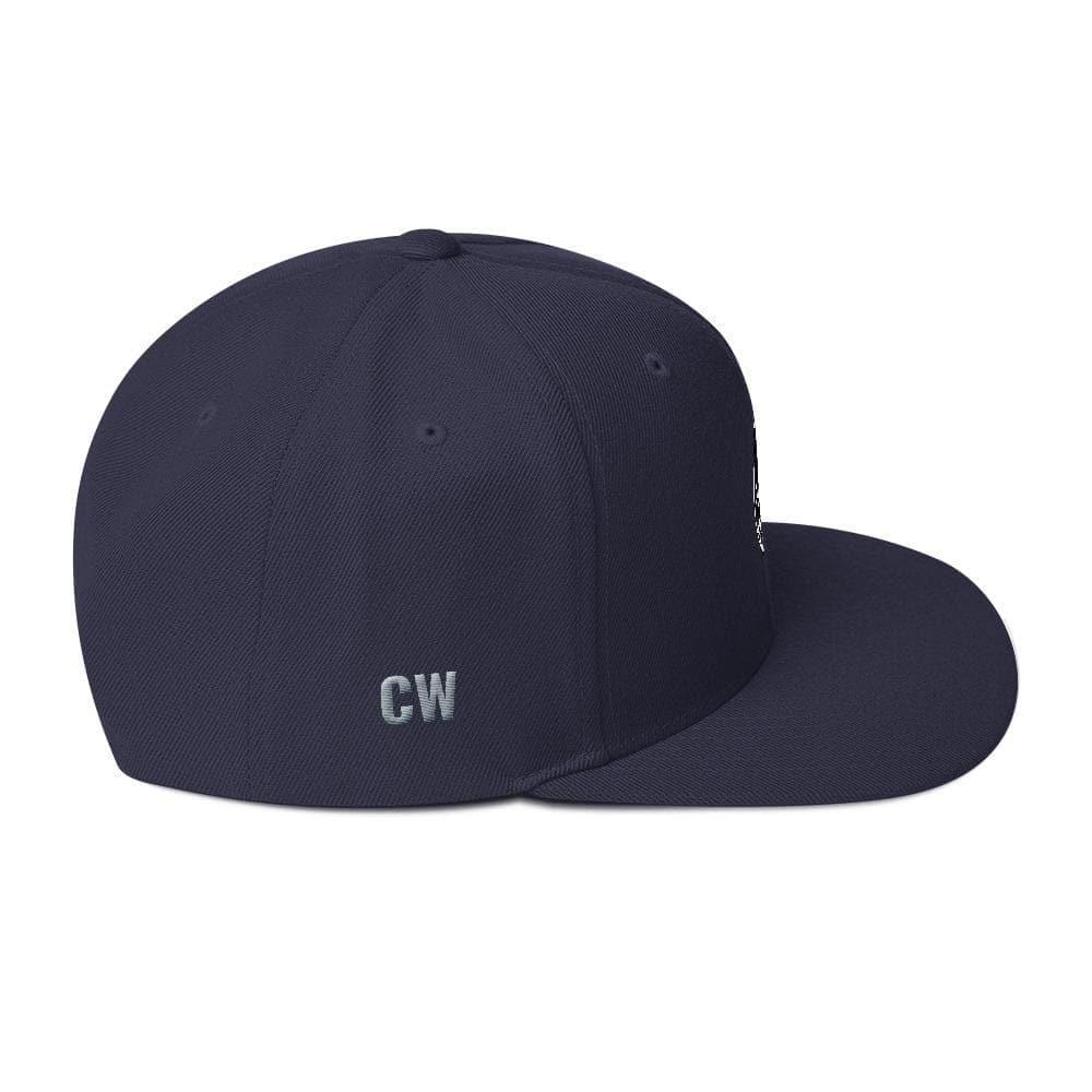 Navy blue flat-brimmed cap from the Classic Snapback Hat collection