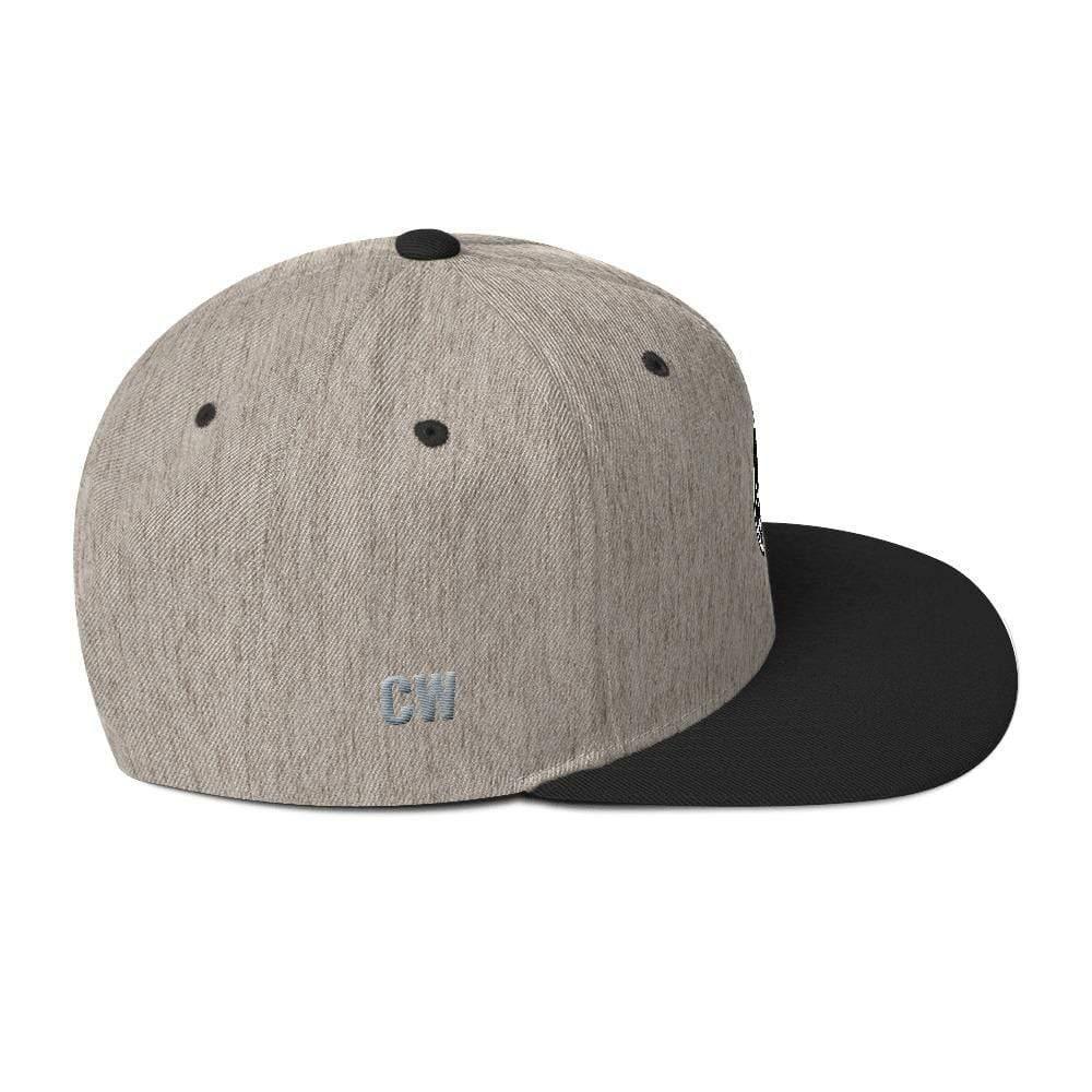 Gray and black Classic Snapback Hat for stylish casual wear