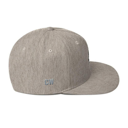 Gray flat-brimmed Classic Snapback Hat for stylish casual wear