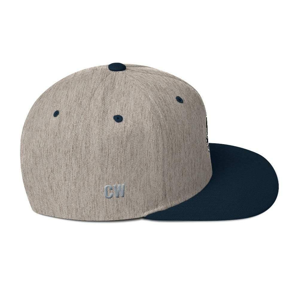 Two-tone flat-brimmed baseball cap from Classic Snapback Hat collection