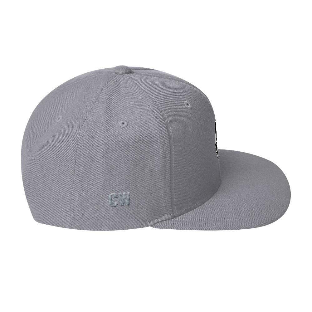 Gray flat-brimmed Classic Snapback Hat for trendy casual wear