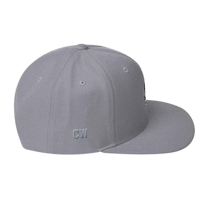 Gray flat-brimmed Classic Snapback Hat for trendy casual wear