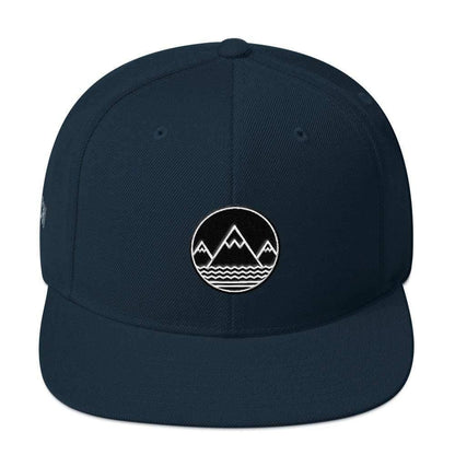 Navy blue flat-brimmed Classic Snapback Hat for stylish casual wear