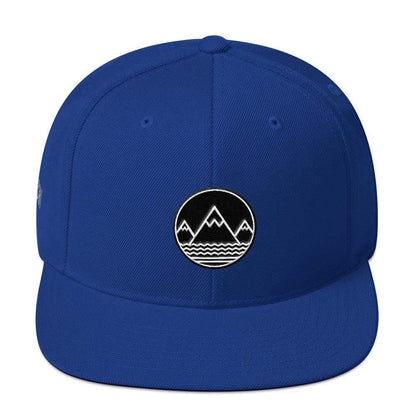 Blue snapback cap with mountain logo from Classic Snapback Hat collection