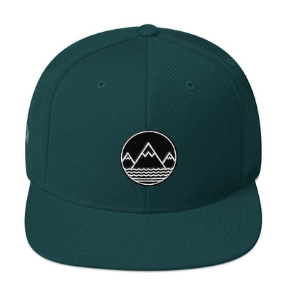 Green flat-brimmed Classic Snapback Hat displayed for stylish casual wear