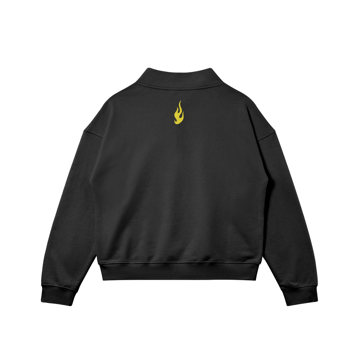 DEDICATION Flame Sleeve Varsity Zip Sweatshirt - Black