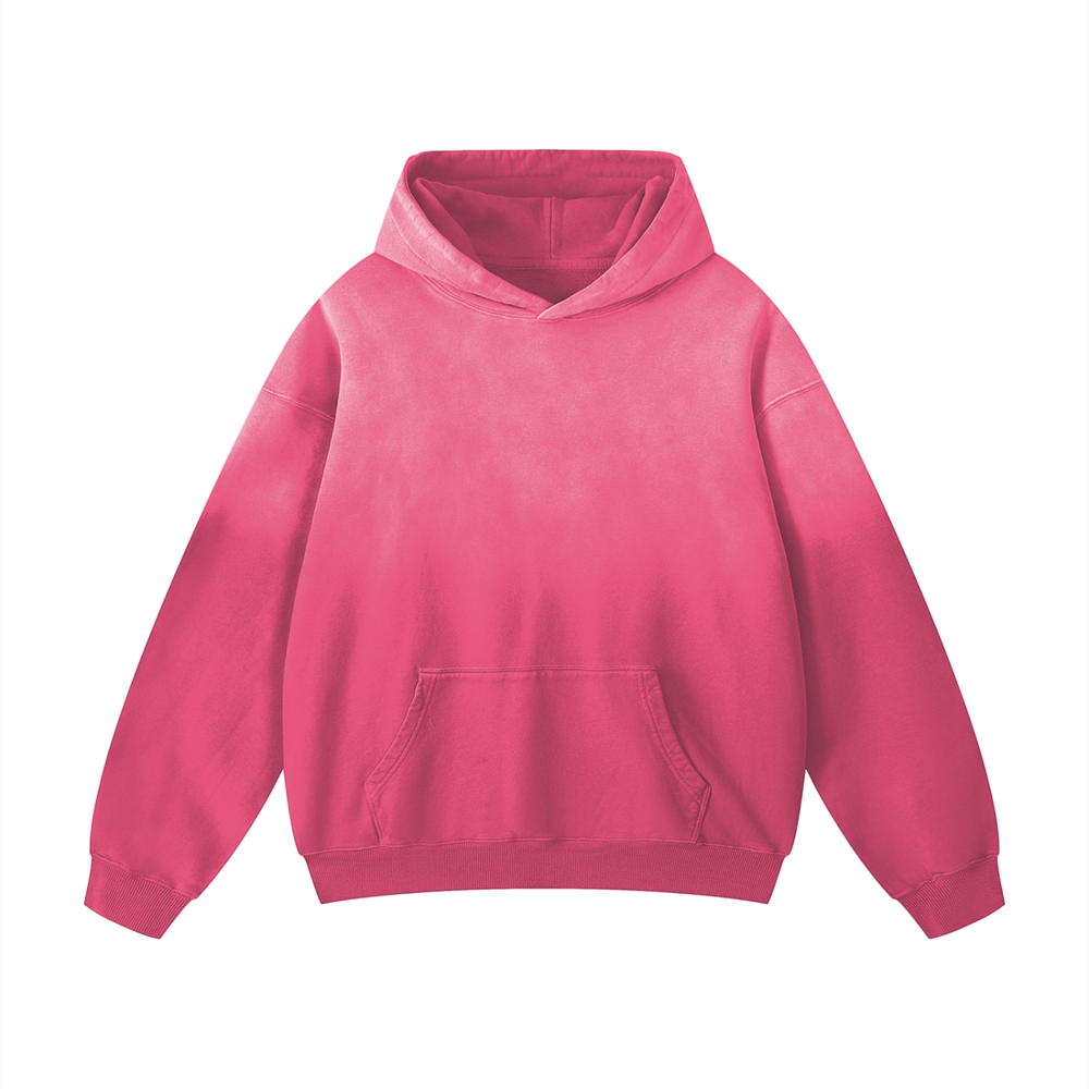 Heavyweight Sunfade Oversized Hoodie Pink