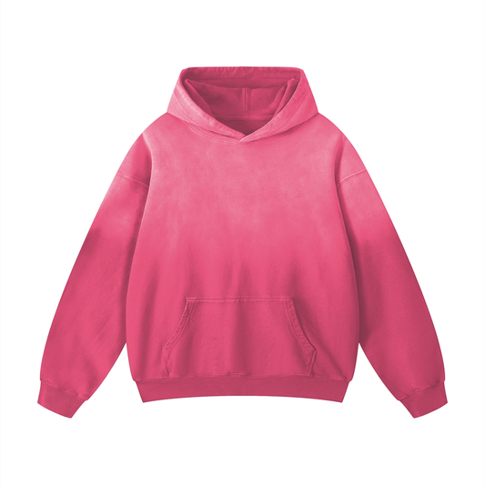 Tung Sunfade Överdimensionerad Hoodie Rosa