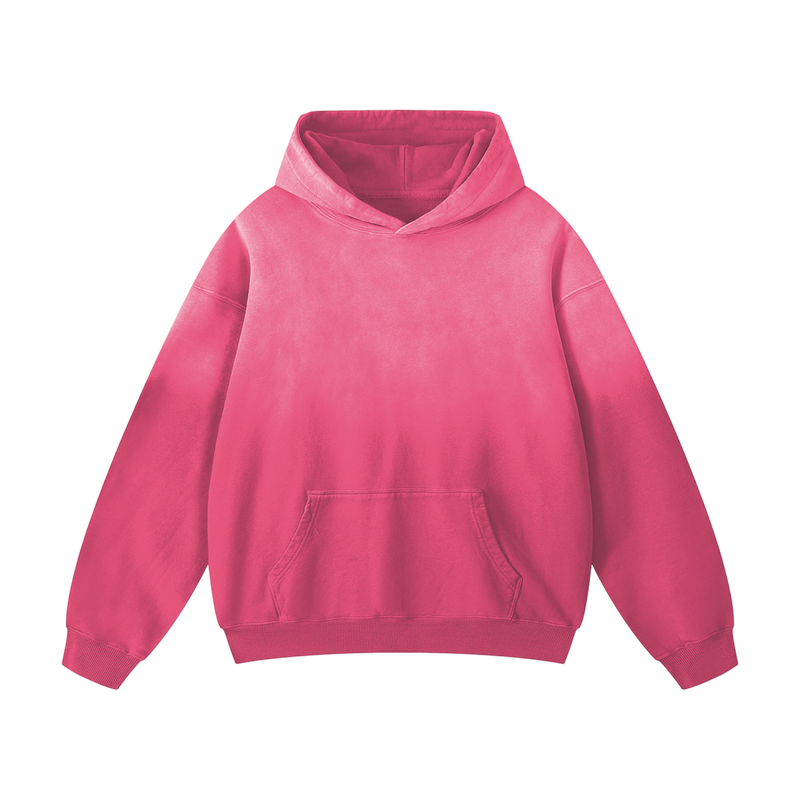 Heavyweight Sunfade Oversized Hoodie Pink