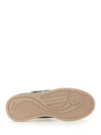 Dolce & Gabbana Beige White Low Top Sneakers