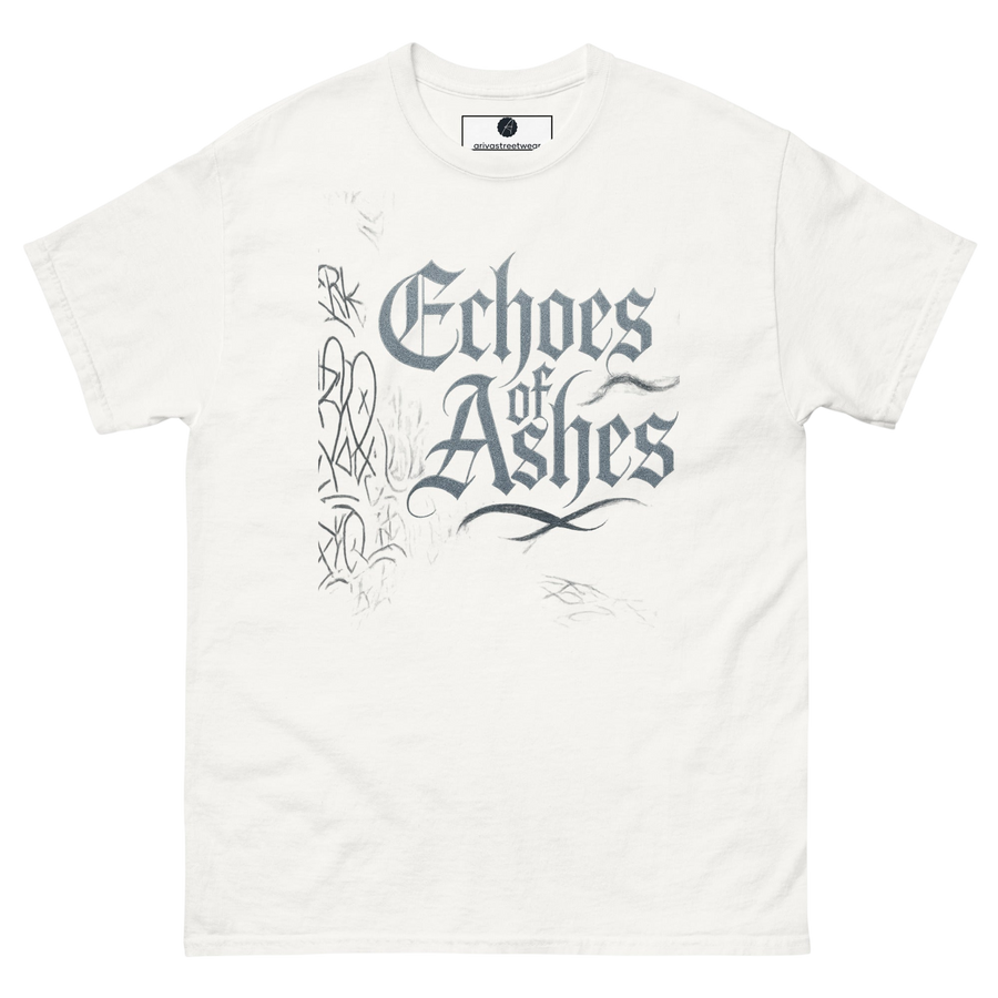 "Echoes of Ashes" gotisk streetwear-t-shirt