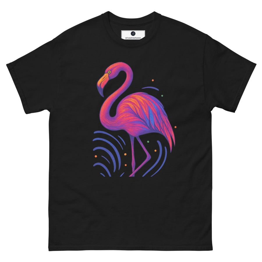 Elektriska Flamingo Vibes T-shirt - Svart