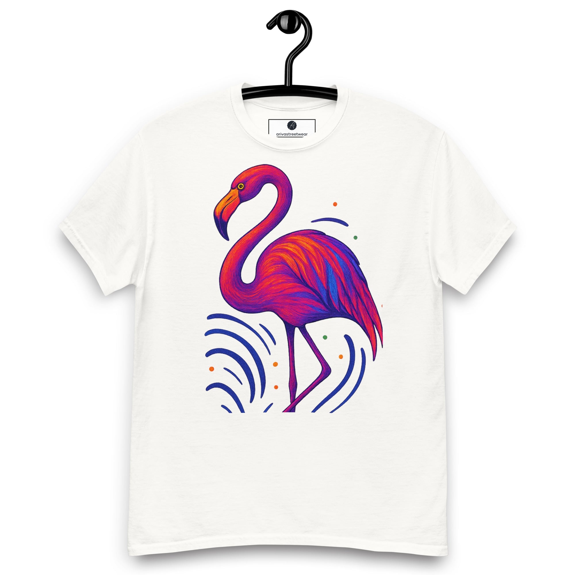 Electric Flamingo Vibes Tee - White