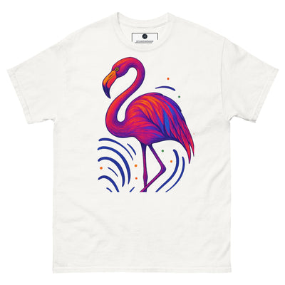 Electric Flamingo Vibes Tee - White - S