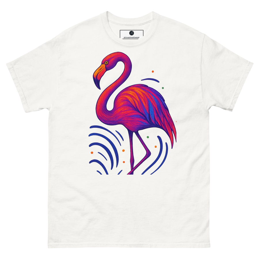 Elektriska Flamingo Vibes T-shirt - Vit