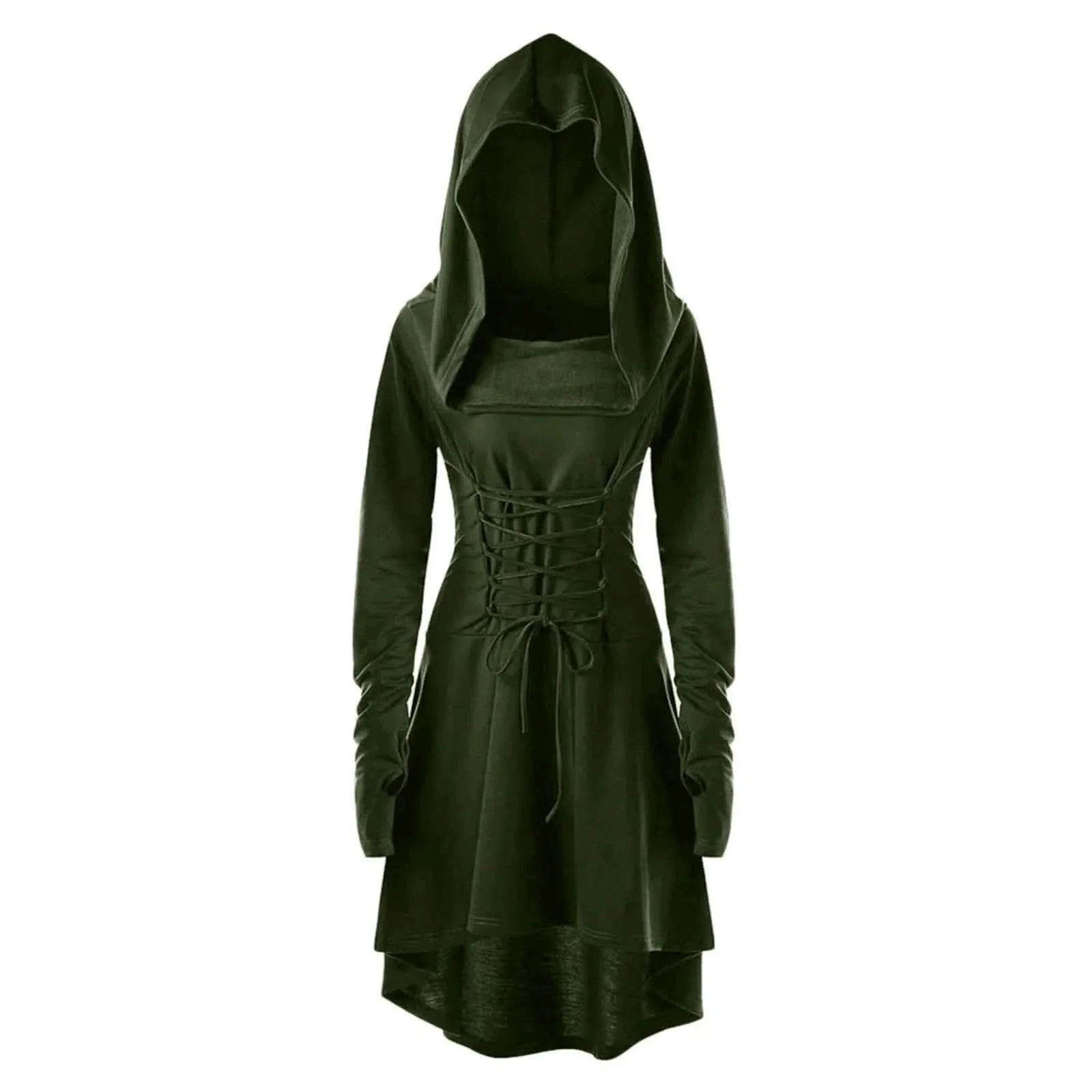 Emerald Green Long Sleeve Maxi Dresses - army green / S / CHINA - Women’s Dresses