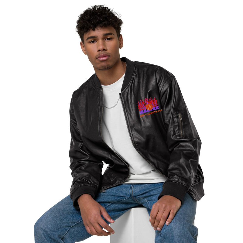 Impulse Flame Graphic Bomber Jacket