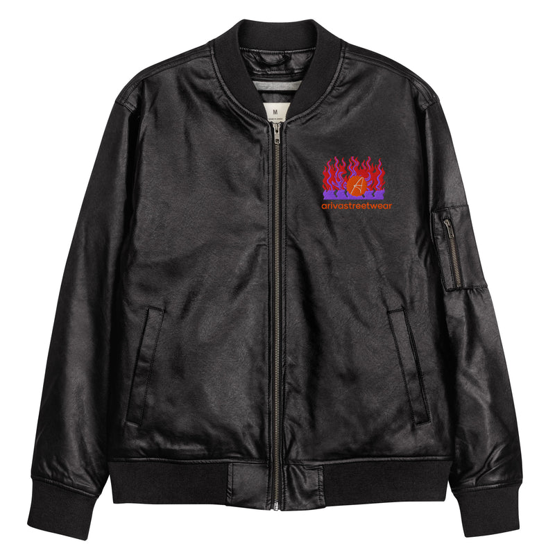 Impulse Flame Graphic Bomber Jacket