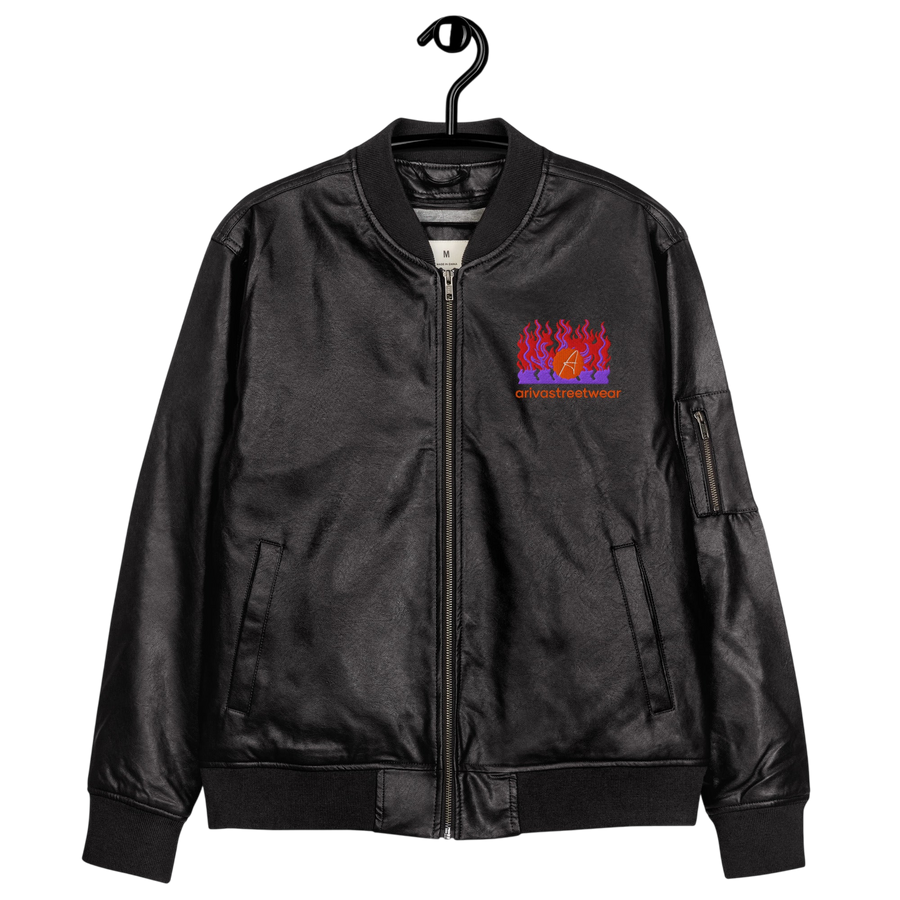 Impulse Flame Graphic Bomber Jacket
