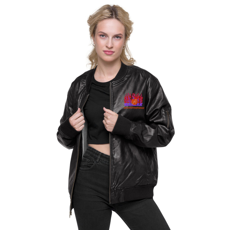 Impulse Flame Graphic Bomber Jacket