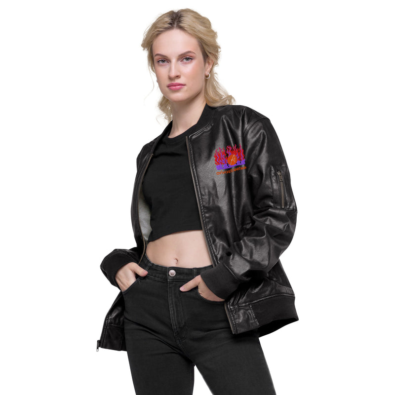 Impulse Flame Graphic Bomber Jacket