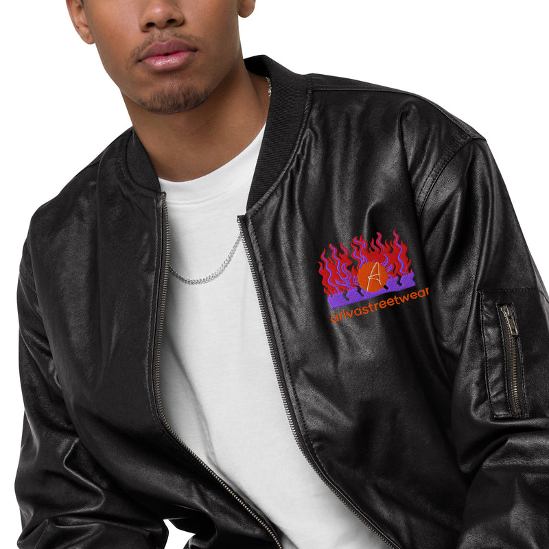 Impulse Flame Graphic Bomber Jacket