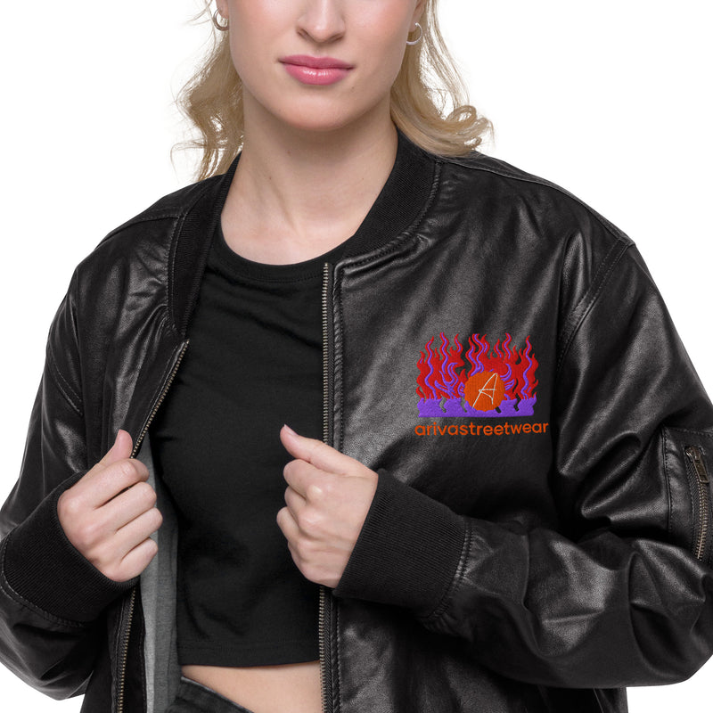 Impulse Flame Graphic Bomber Jacket