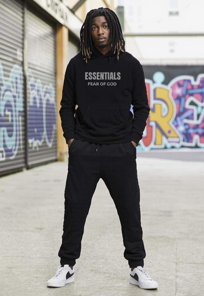 Fear of God Essentials Hoodie Black - Men’s Hoodies & Sweatshirts