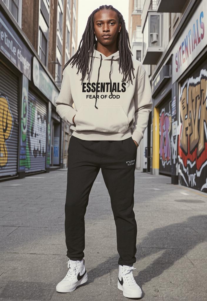 Fear of God Essentials Hoodie Cream - Men’s Hoodies & Sweatshirts