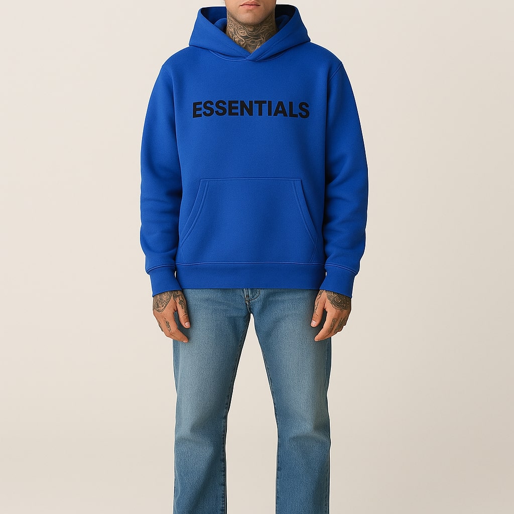 Fear of God Essentials Oversized Hoodie Blue