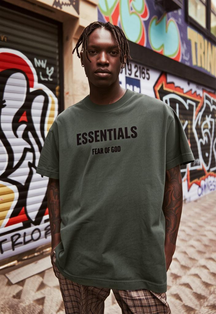 Fear of God Essentials Tee Green - Men’s T-shirt