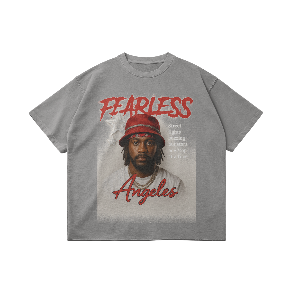 Fearless in LA – Vintage Oversized Graphic Tee