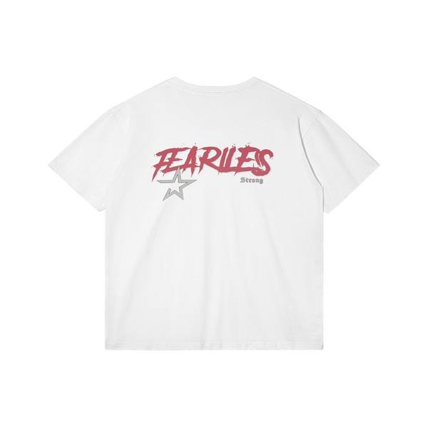 Fearless Los Angeles Oversized Streetwear Graphic T-Shirt - White - White / XXS — hover