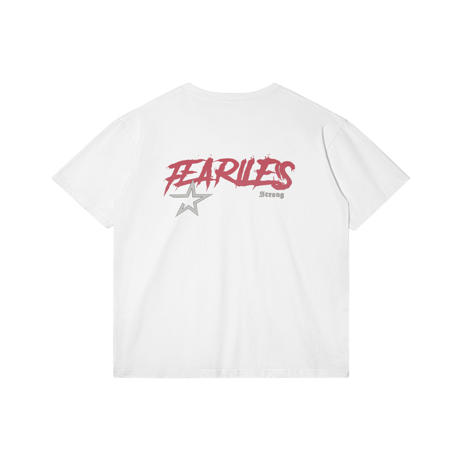 Fearless Los Angeles Oversized Streetwear Graphic T-Shirt - White