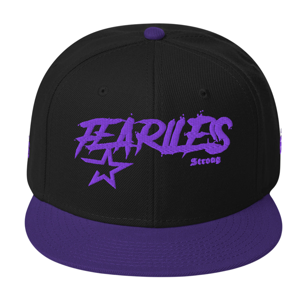 Fearless Strong Graffiti Snapback Hat - Black / One size