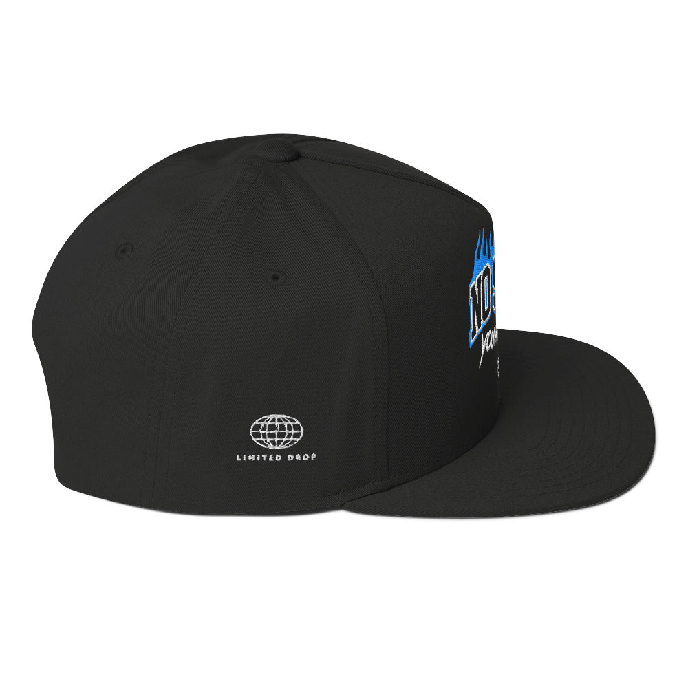 Flat Bill Cap No Saints Young Sinners Black - Black / One size