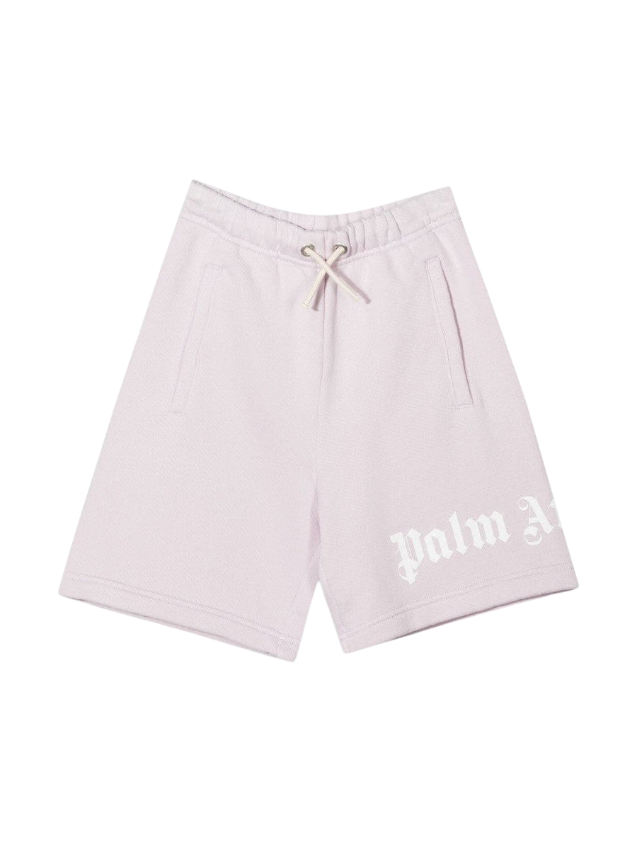 Palm Angels FLEECE GIRL SHORT LOGO - Pink / 4