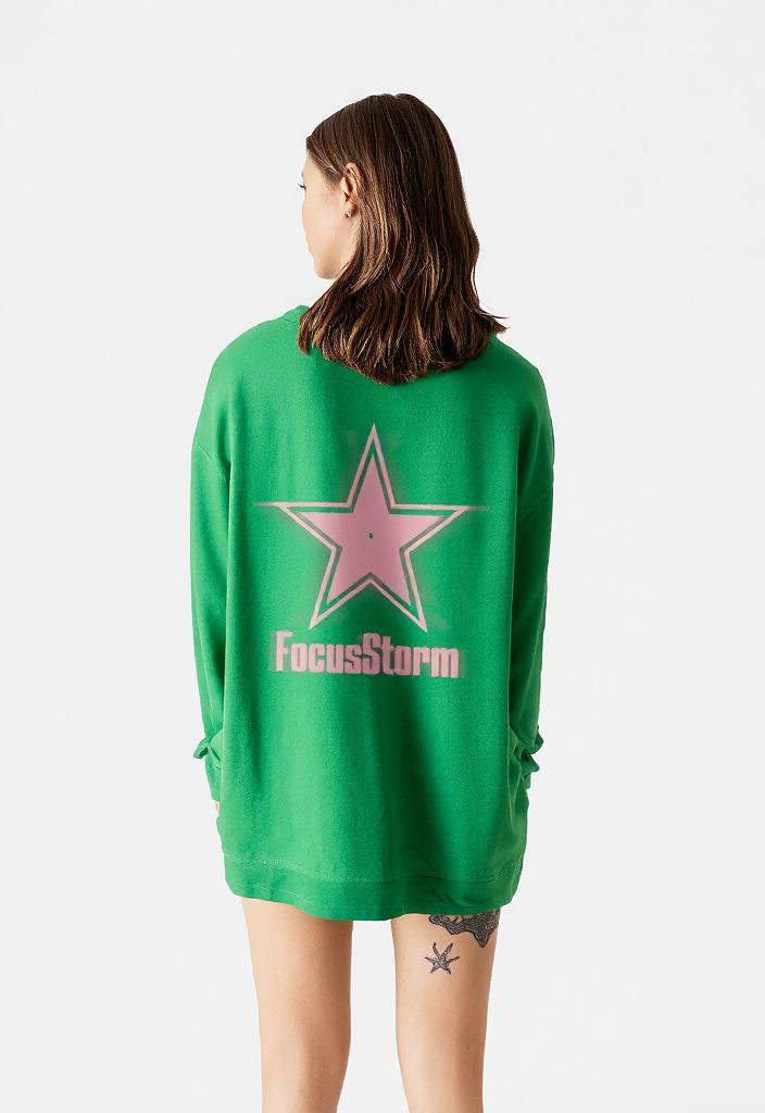 Focusstorm Green Oversized Streetwear Sweatshirt