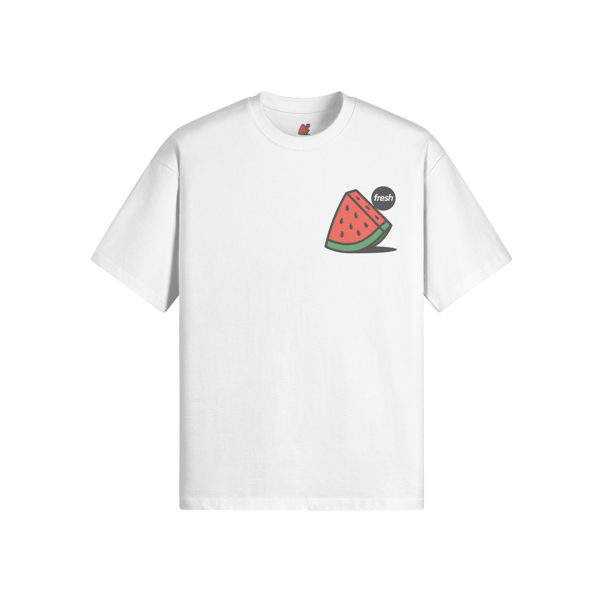 Fresh Watermelon Slice White Graphic Tee