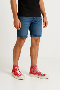 GIENCHI Red Bandana High Top Canvas Sneakers