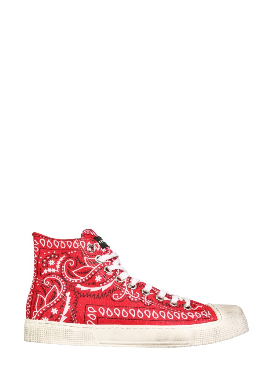 GIENCHI Red Bandana High Top Canvas Sneakers - GIENCHI / Red