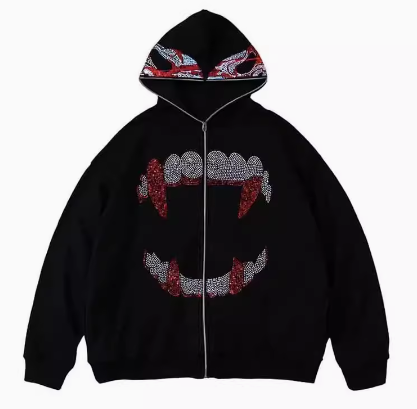 Gothic Vampire Fang Hoodie
