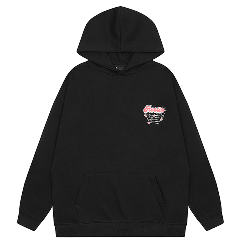 Grafisk Streetwear-huvtröja