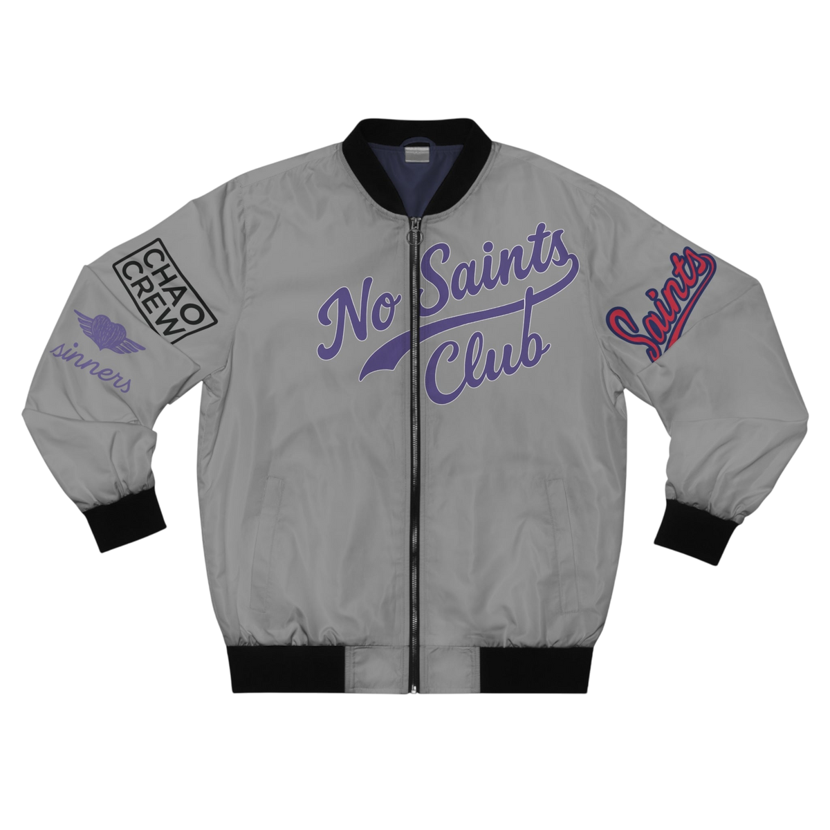 Gray Bomber Jacket | No Saints Club