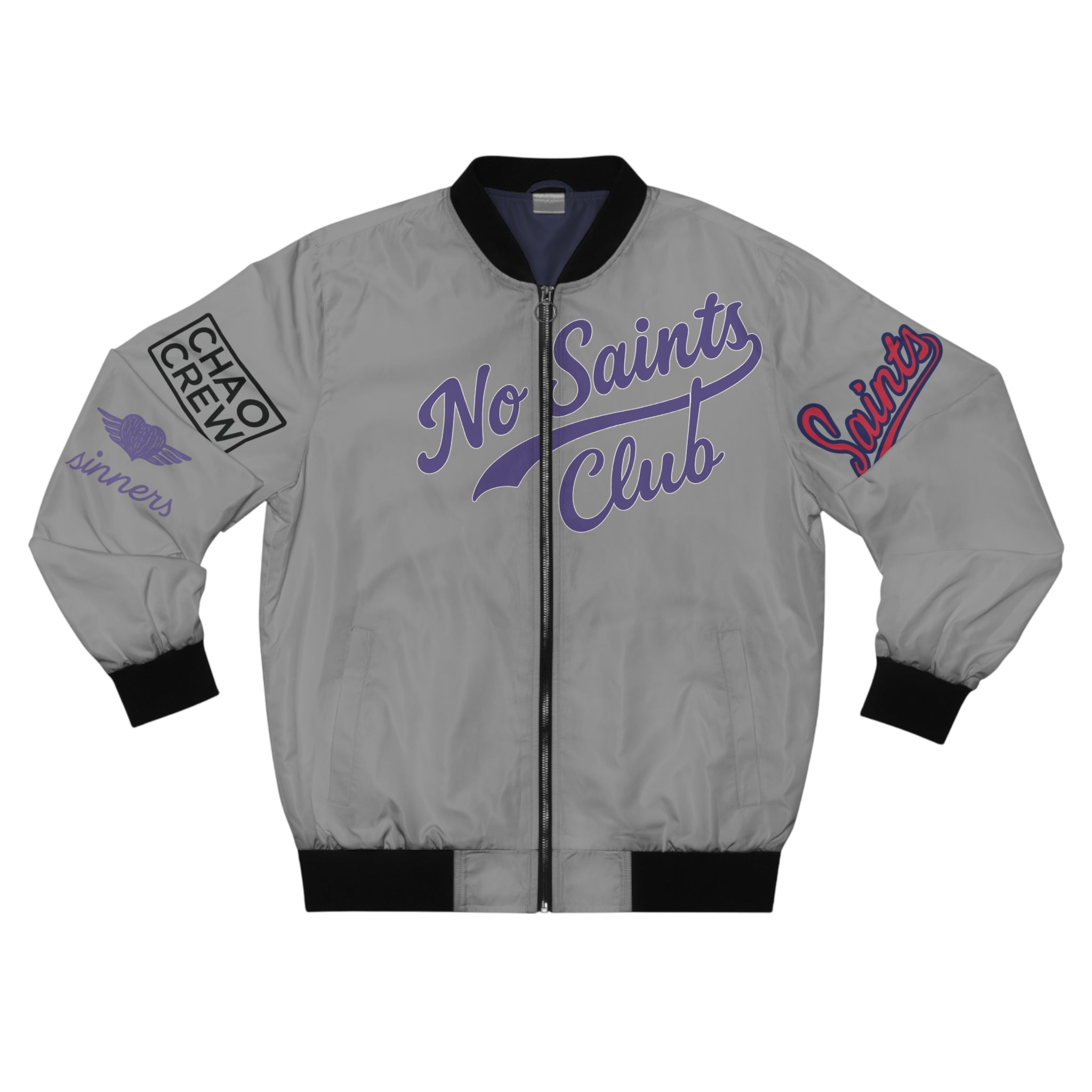 Gray Bomber Jacket | No Saints Club - XS