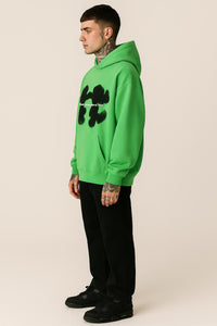 Green Graphic Oversized Hoodie