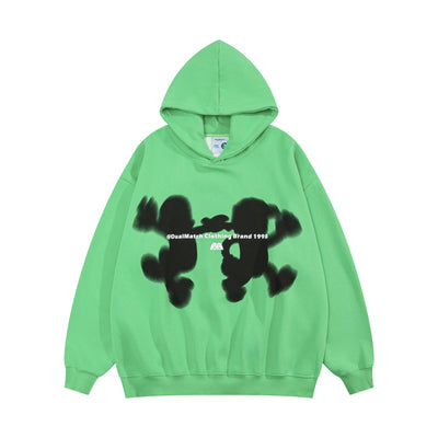 Green Graphic Oversized Hoodie - hover