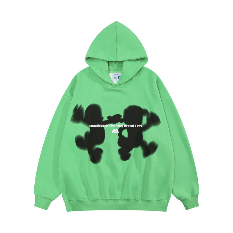Green Graphic Oversized Hoodie