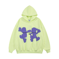 Green Graphic Oversized Hoodie