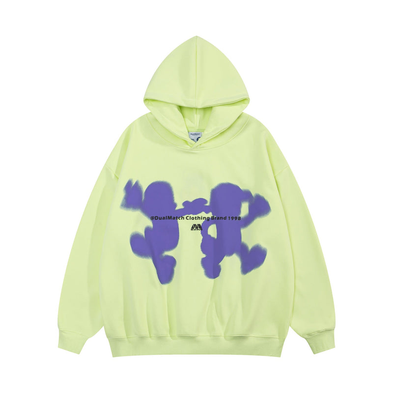Green Graphic Oversized Hoodie